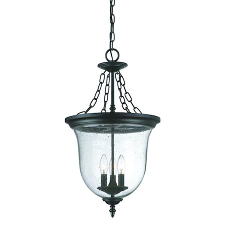Estallar 25.38 x 14.25 x 14.25 in. Belle 3-Light Matte black Hanging Light ES2476069
